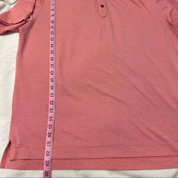 FootJoy Men’s Athletic Fit Solid PoloShirt SZ L, Salmon w/tiny unnoticeable mark - Picture 5 of 9
